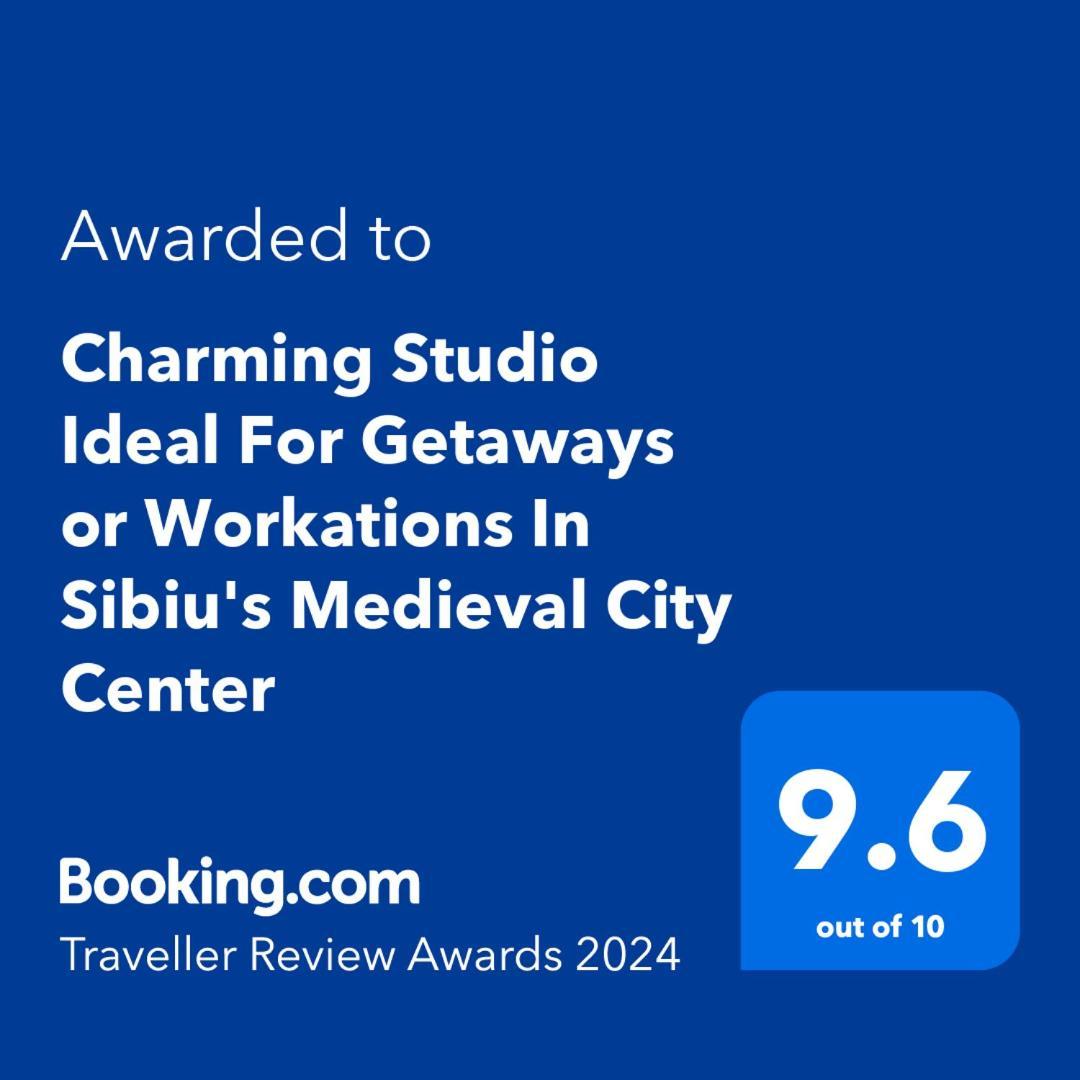 Charming Studio Ideal For Getaways Or Workations In Sibiu'S Medieval City Center Exteriör bild
